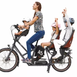 Bike43 Performance Sähköavusteinen Pitkäperäpyörä Shimano Di2 -Sähköpyörät myymälä Bike 43 mamy with one in front and two at the back scaled 1