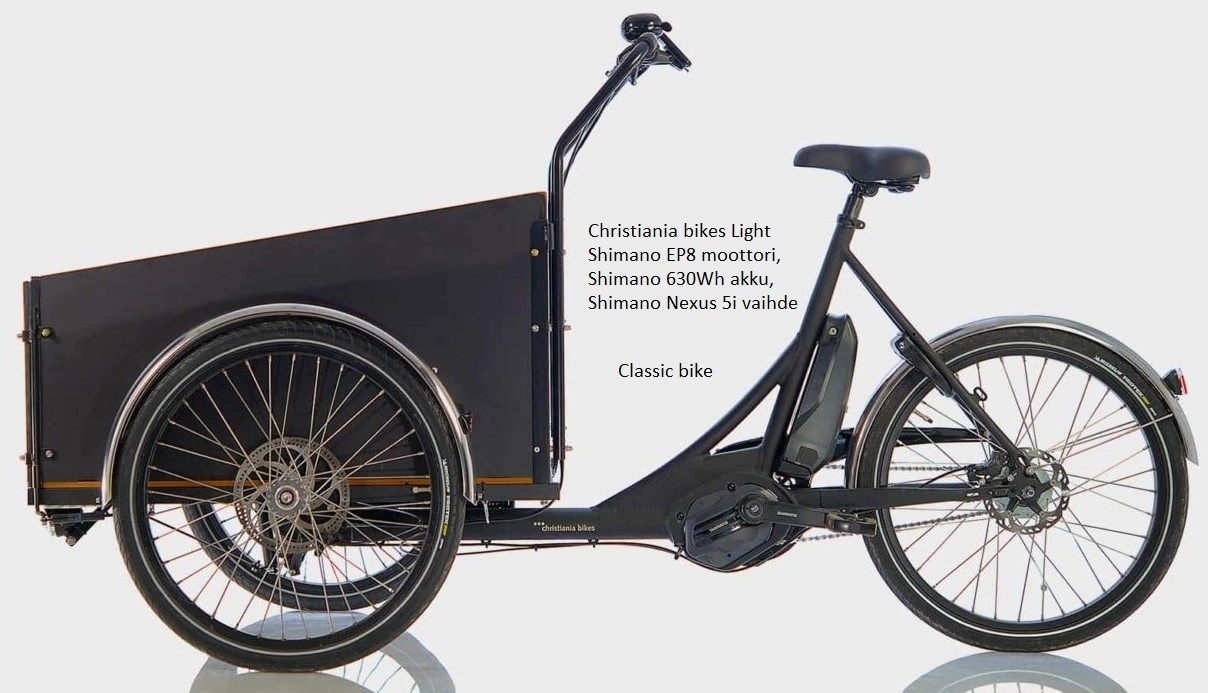 Christiania Bikes Light Sähköavusteinen Laatikkopyörä Shimano Moottorilla 3 Christiania Bikes Light Sähköavusteinen Laatikkopyörä Shimano Moottorilla